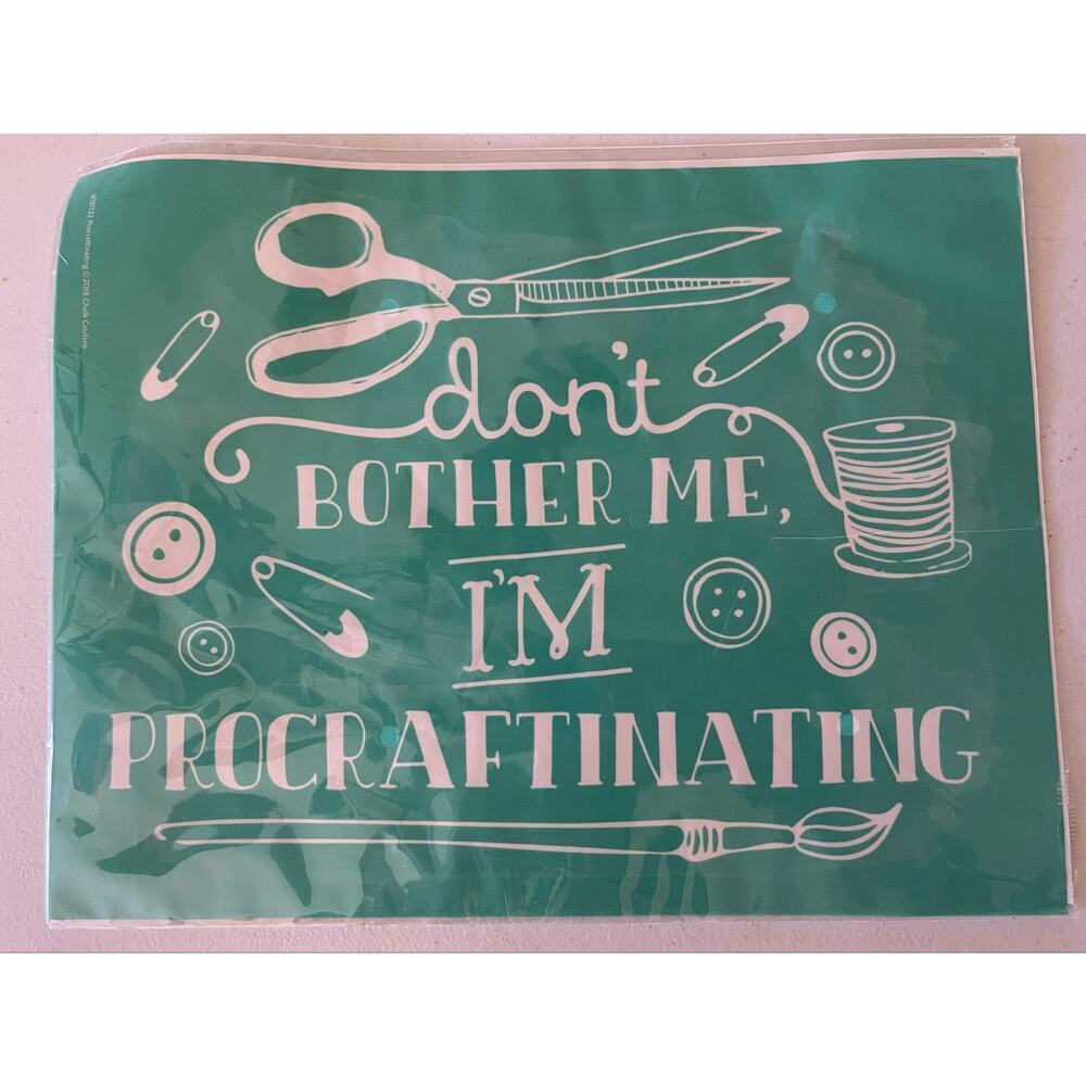 Chalk Couture 8.5 x 11 Reusable Procraftinating Transfer